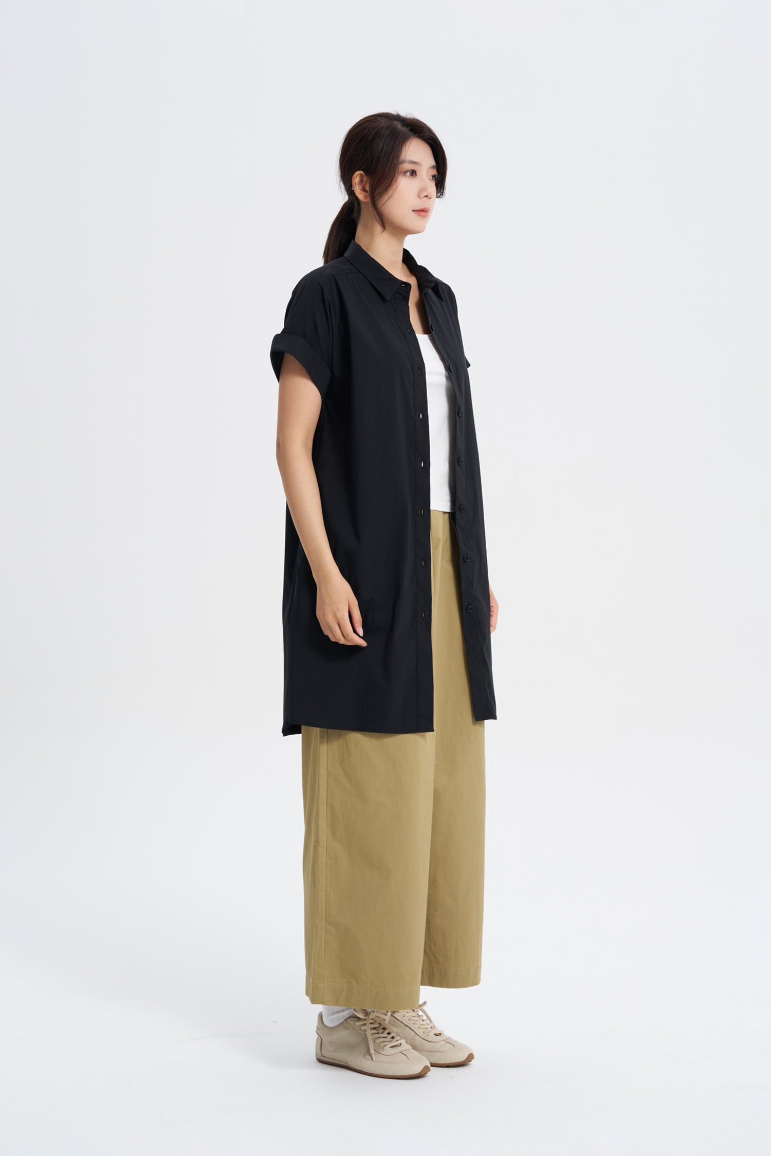 Button Up Dress - Black