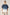 (C) Dip-Dye Oversized Tee - Navy