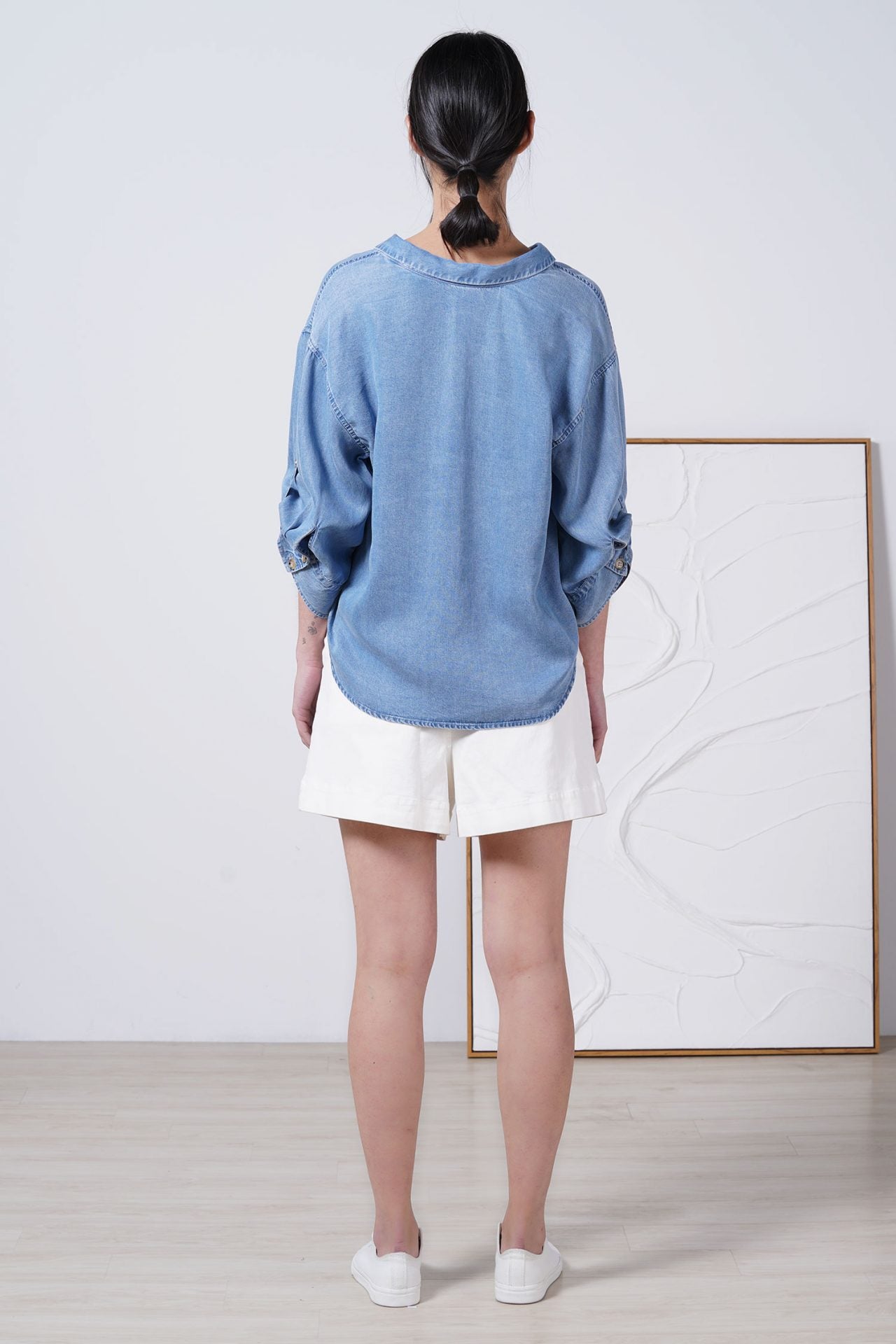 Denim Collared Blouse - Denim