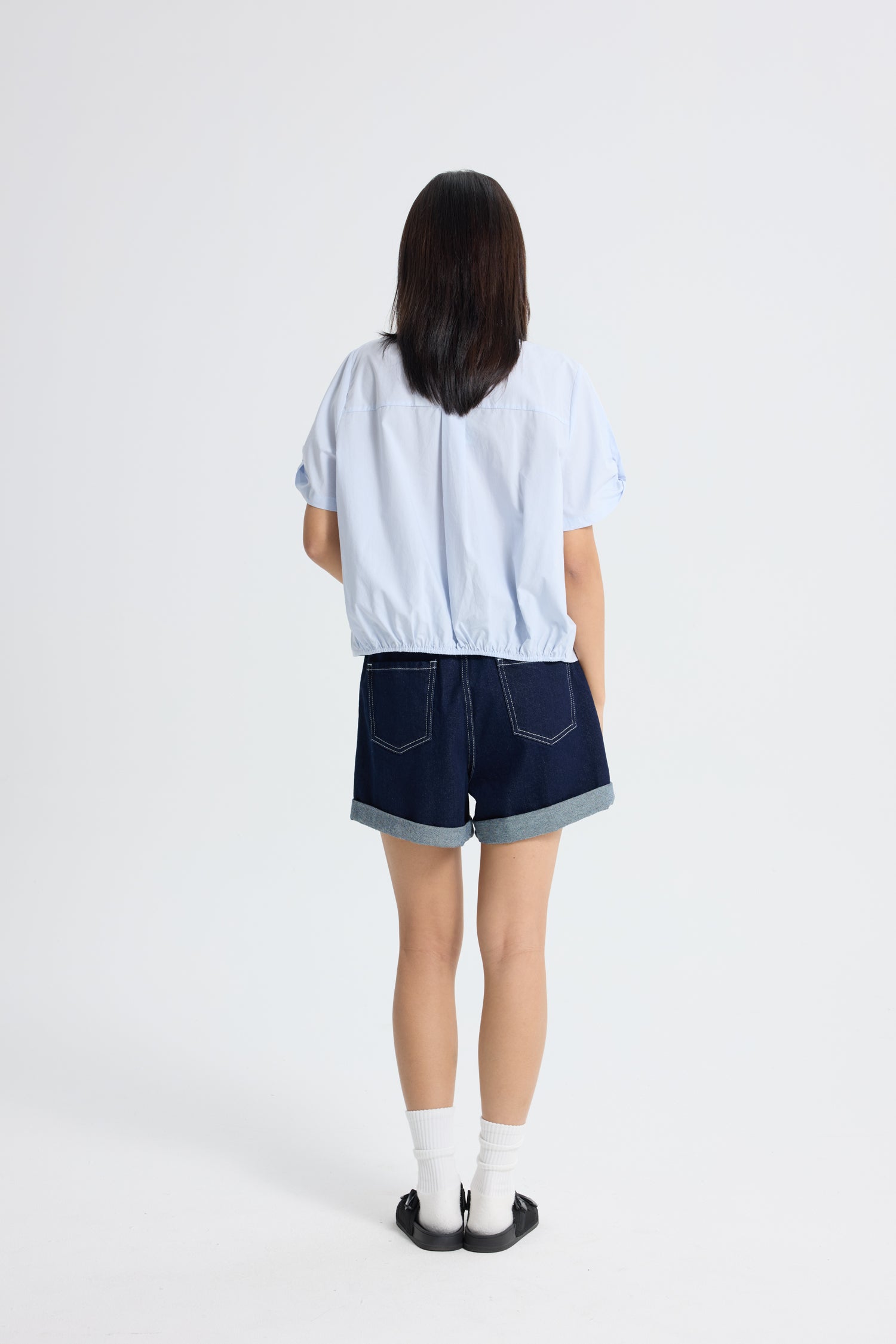 Puff Sleeve Blouse - Sky Blue