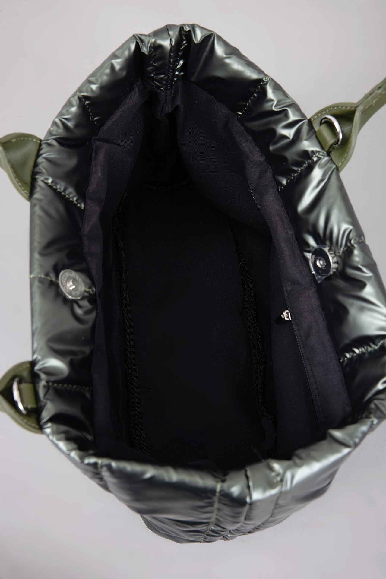 Mini Puffer Tote - Army Green
