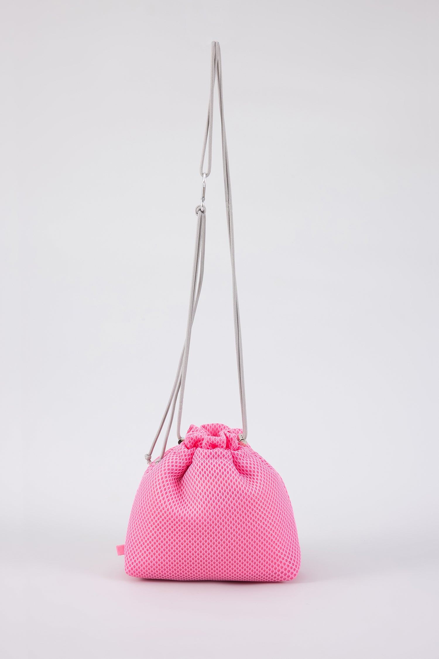 Mesh Drawstring Bag - Hot Pink