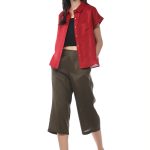 Linen Button Front Blouse