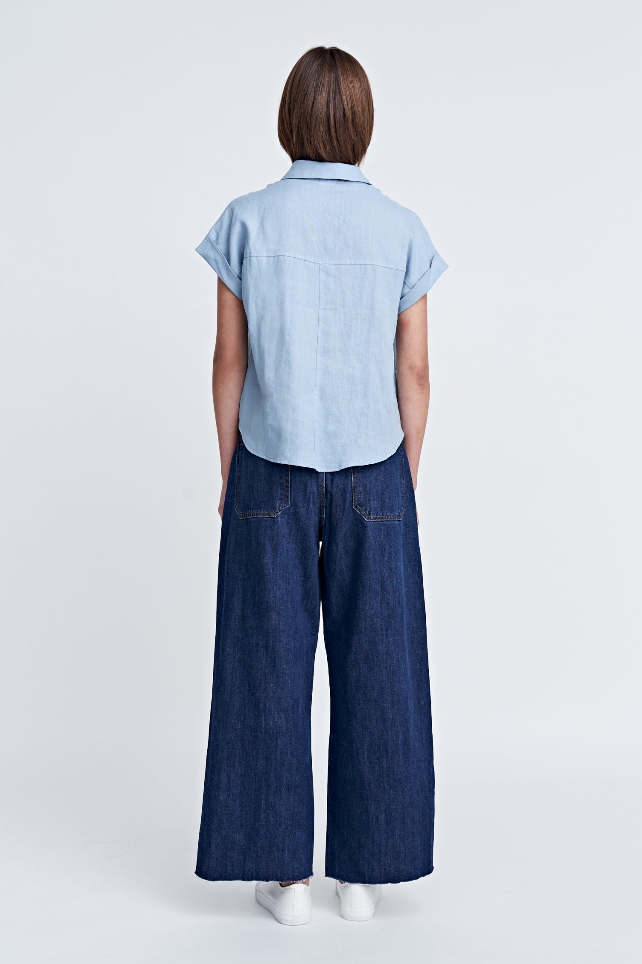 Linen Button Front Blouse