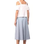 Wide-Legged Culottes - Dusty Blue