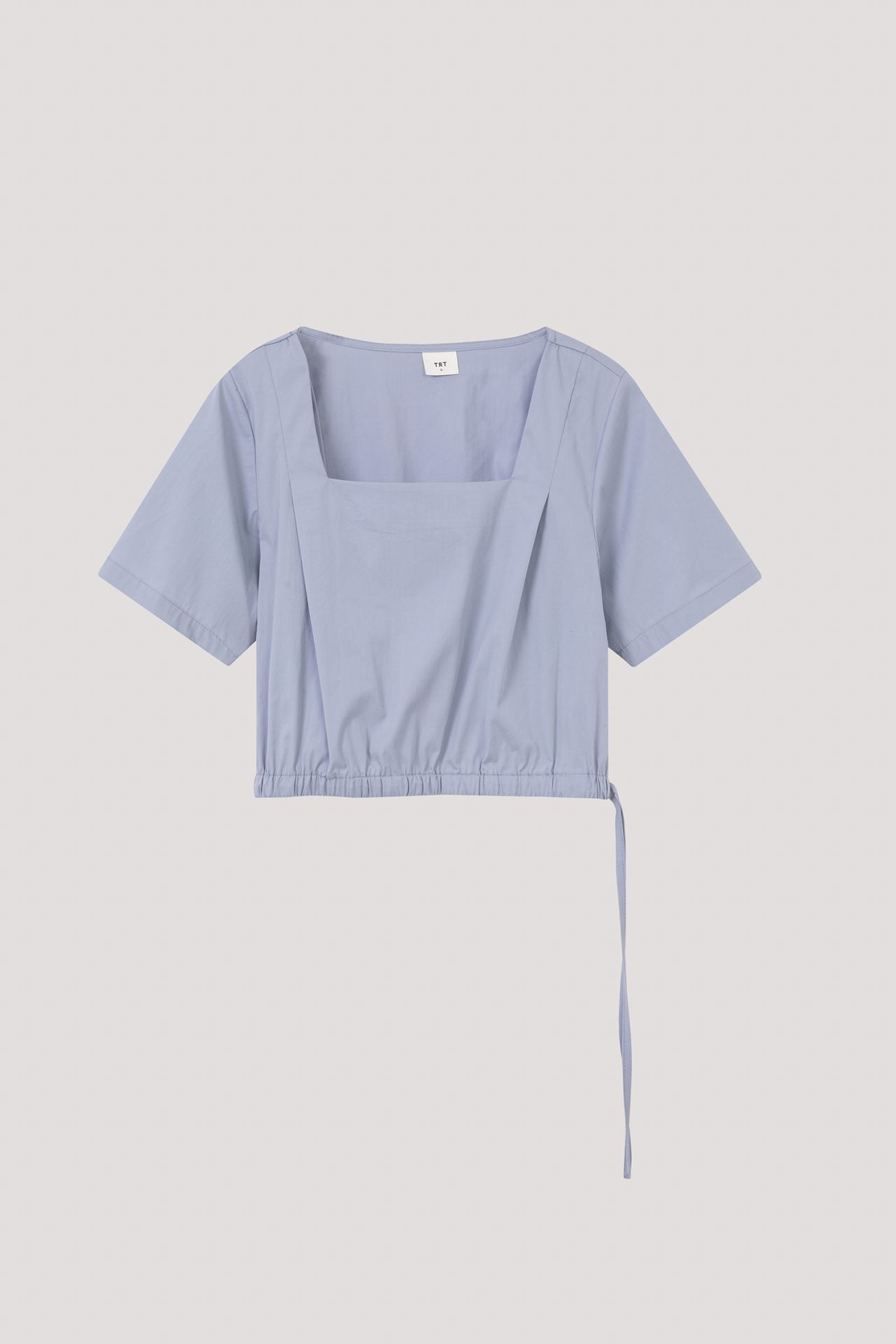 Cotton Square Neck Draw Waist Blouse