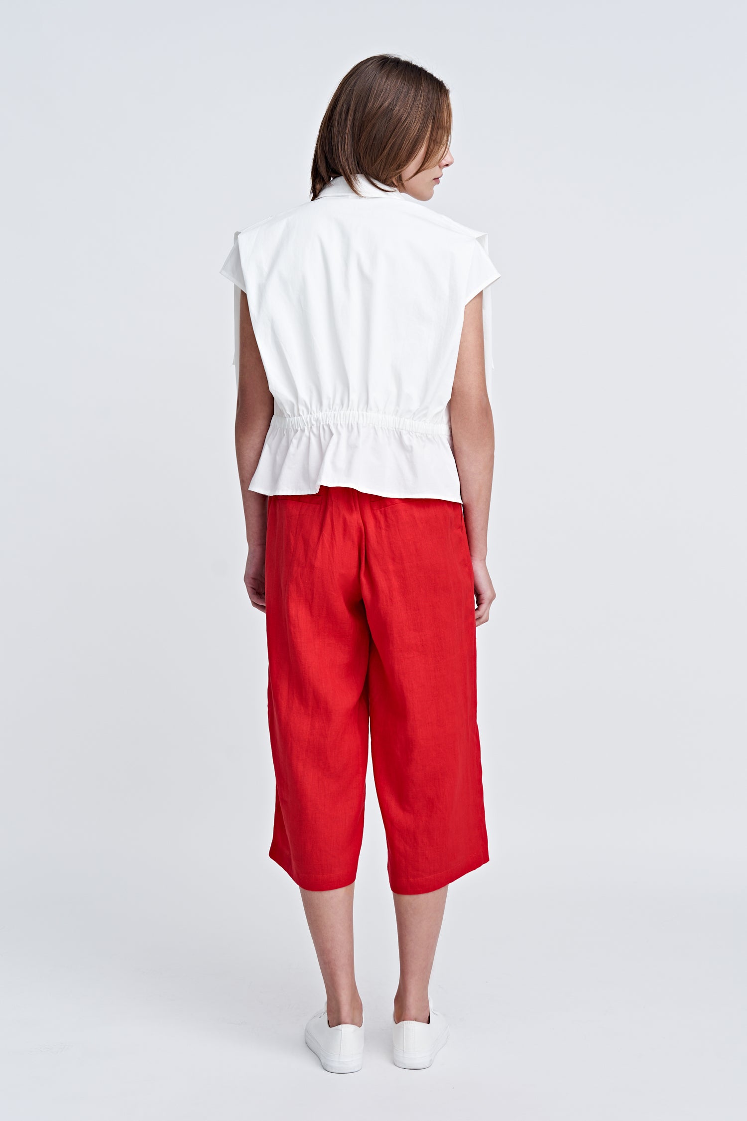 Cotton Draw Waist Blouse