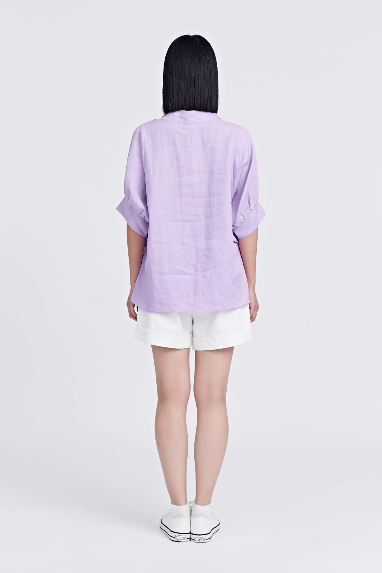 Oversized Mock Neck Blouse