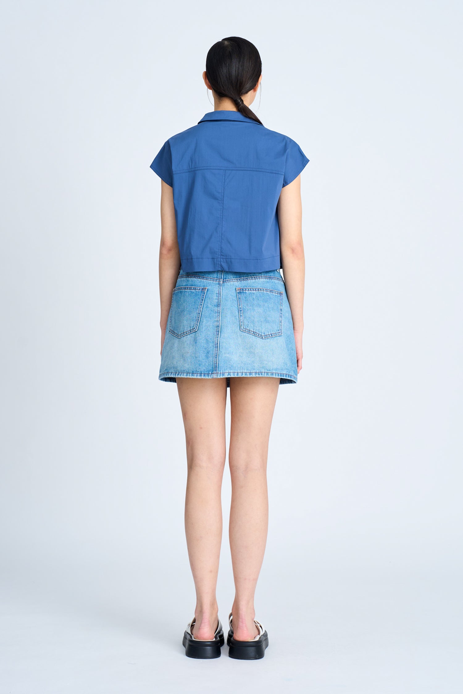 Raglan Blouse - Denim Blue