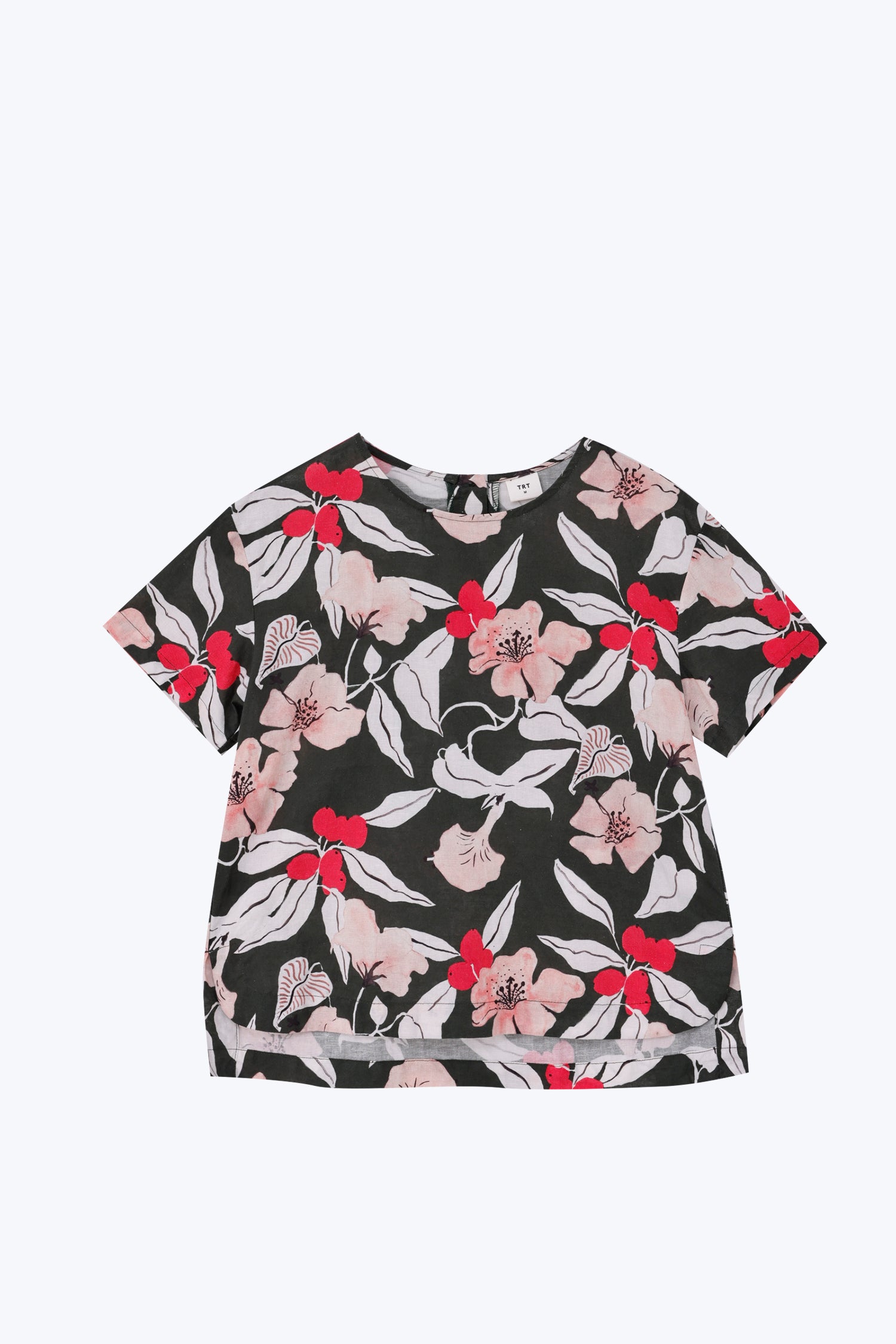 Floral Short Sleeve Blouse - Forest Floral