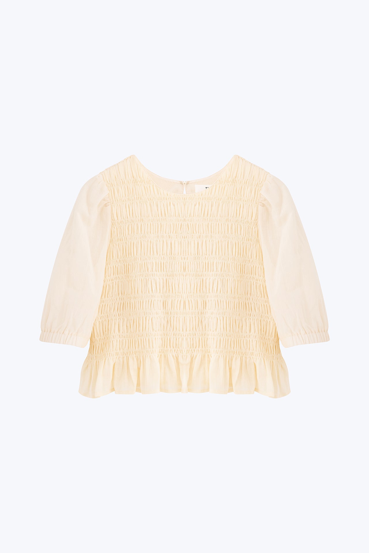 Puff Sleeve Smocked Top - Sand