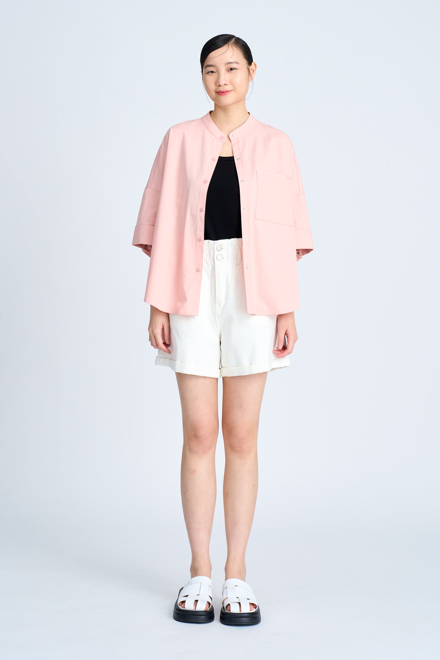 Wide Cut Blouse - Blush