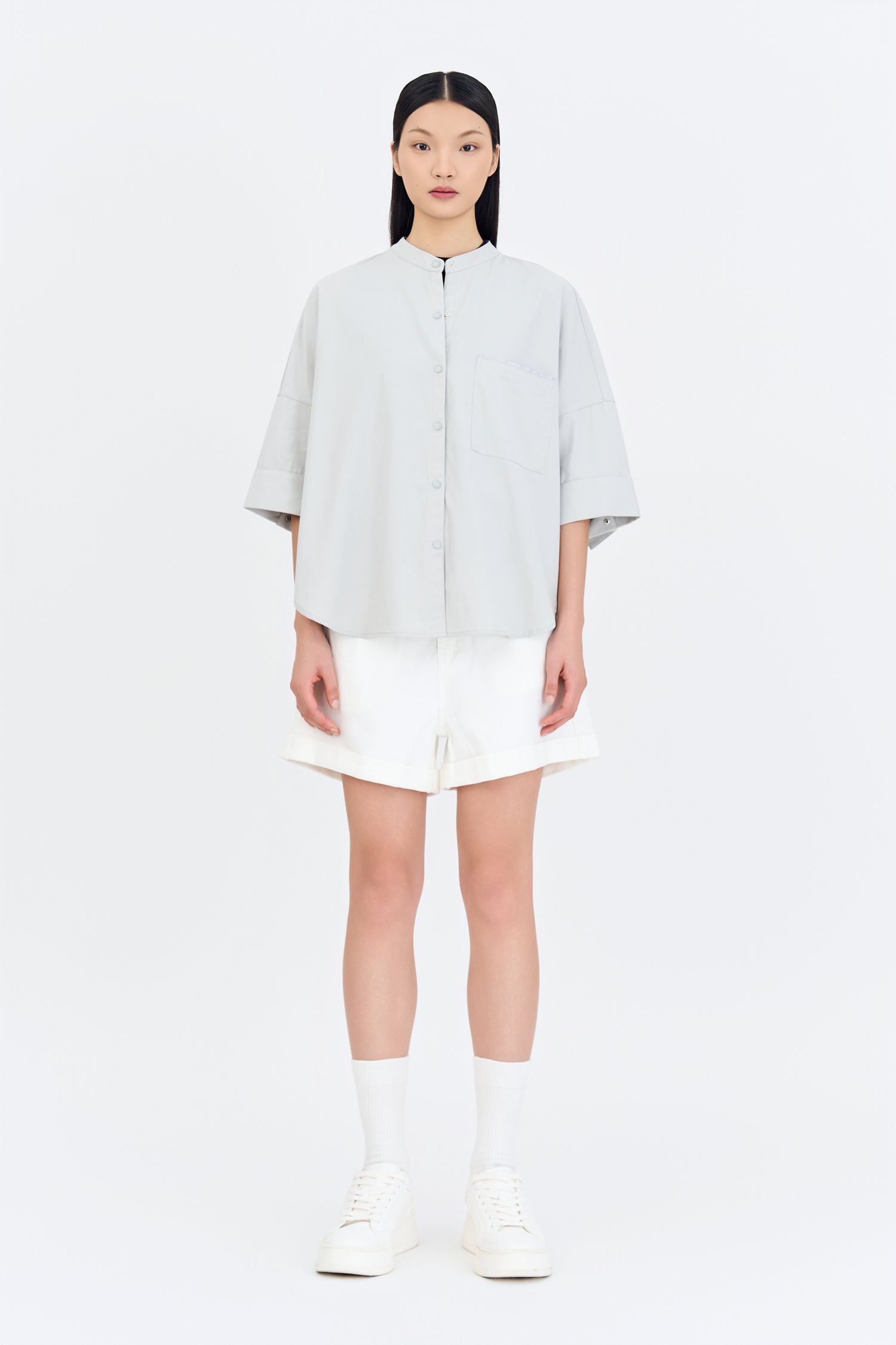 Wide Cut Blouse - Stone