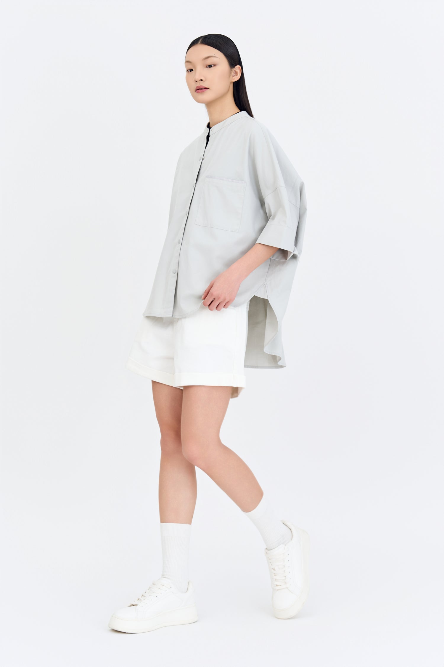 Wide Cut Blouse - Stone