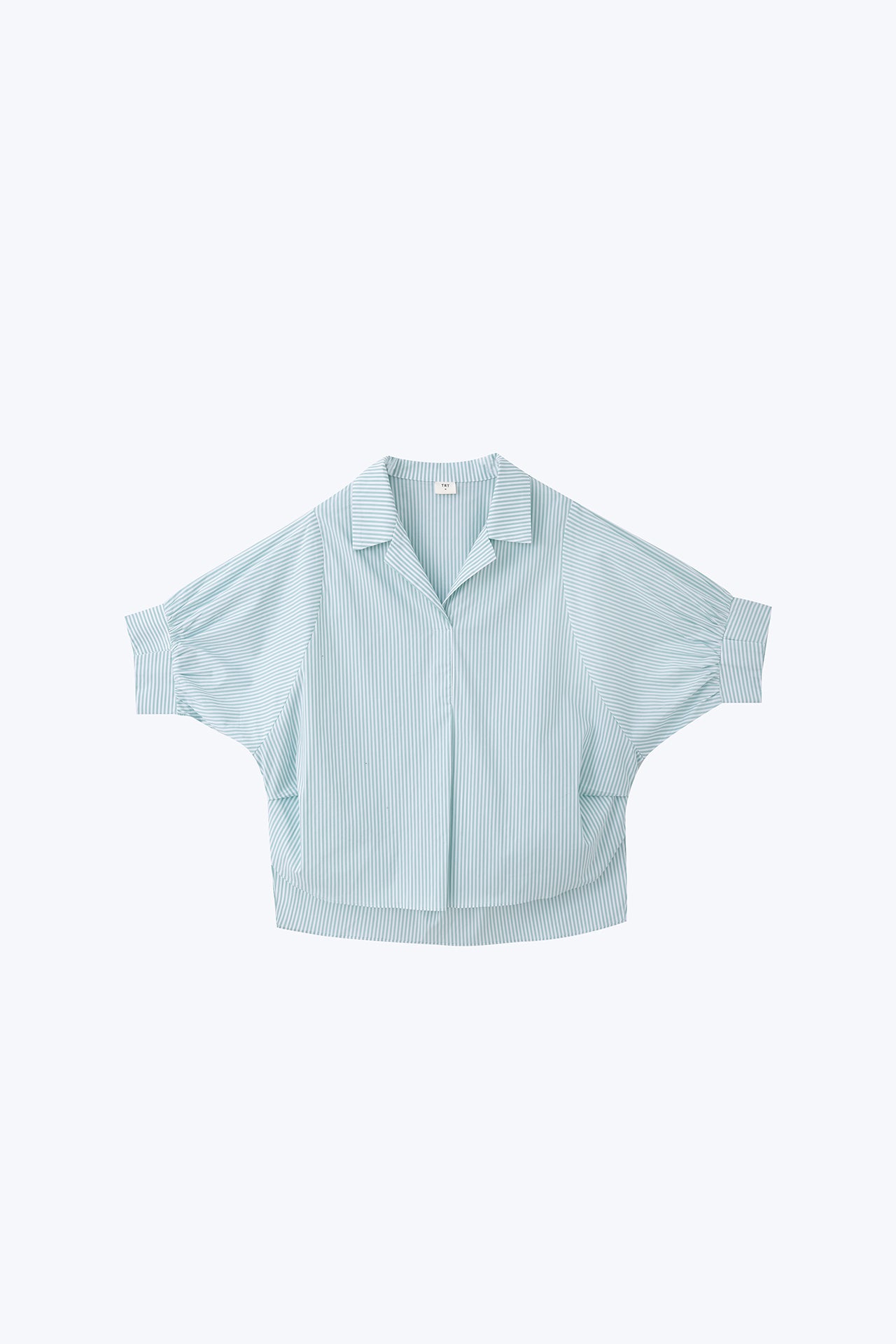 Striped Puff Sleeve Blouse - Stripes Green