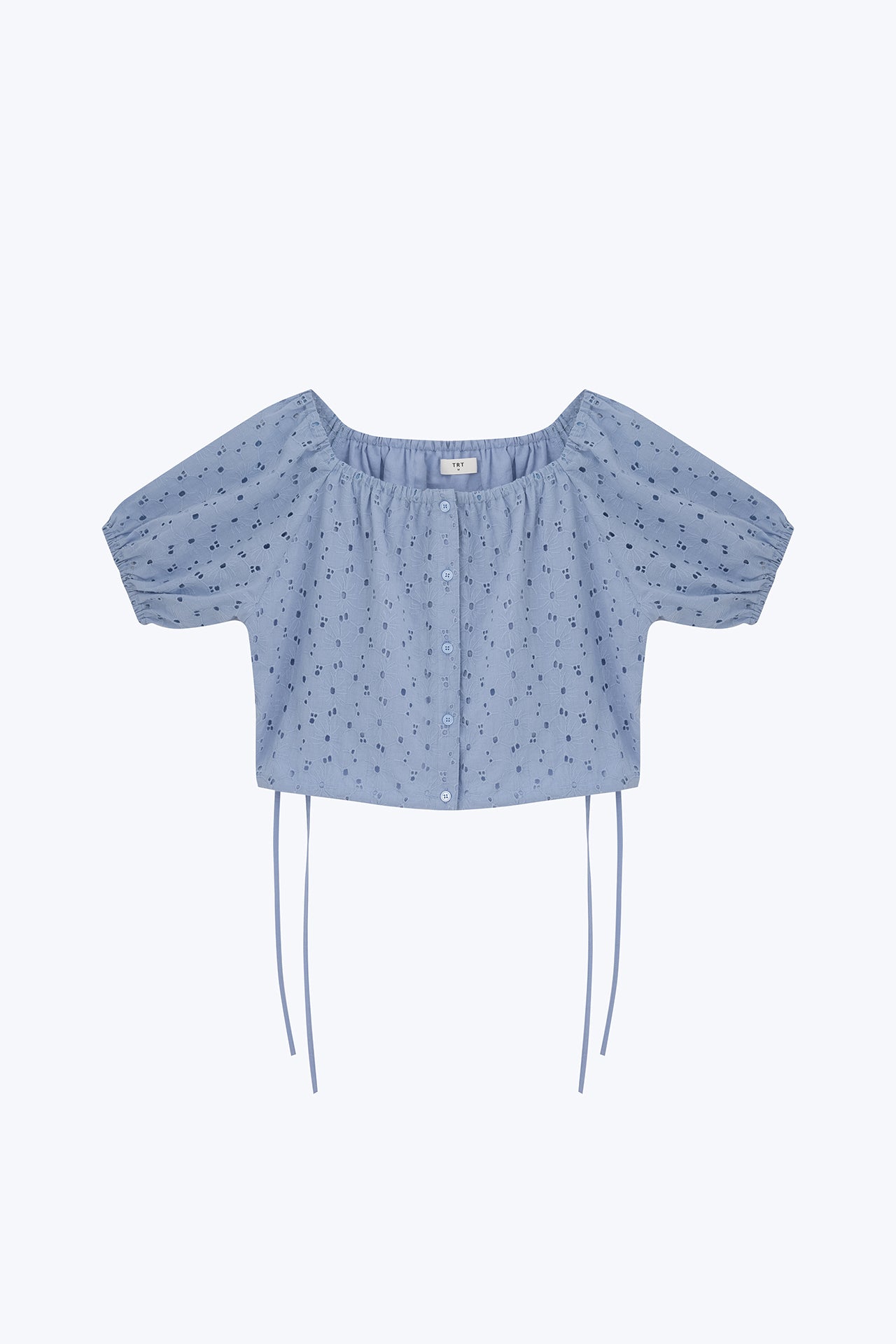 Drawstring Blouse - Sky Blue