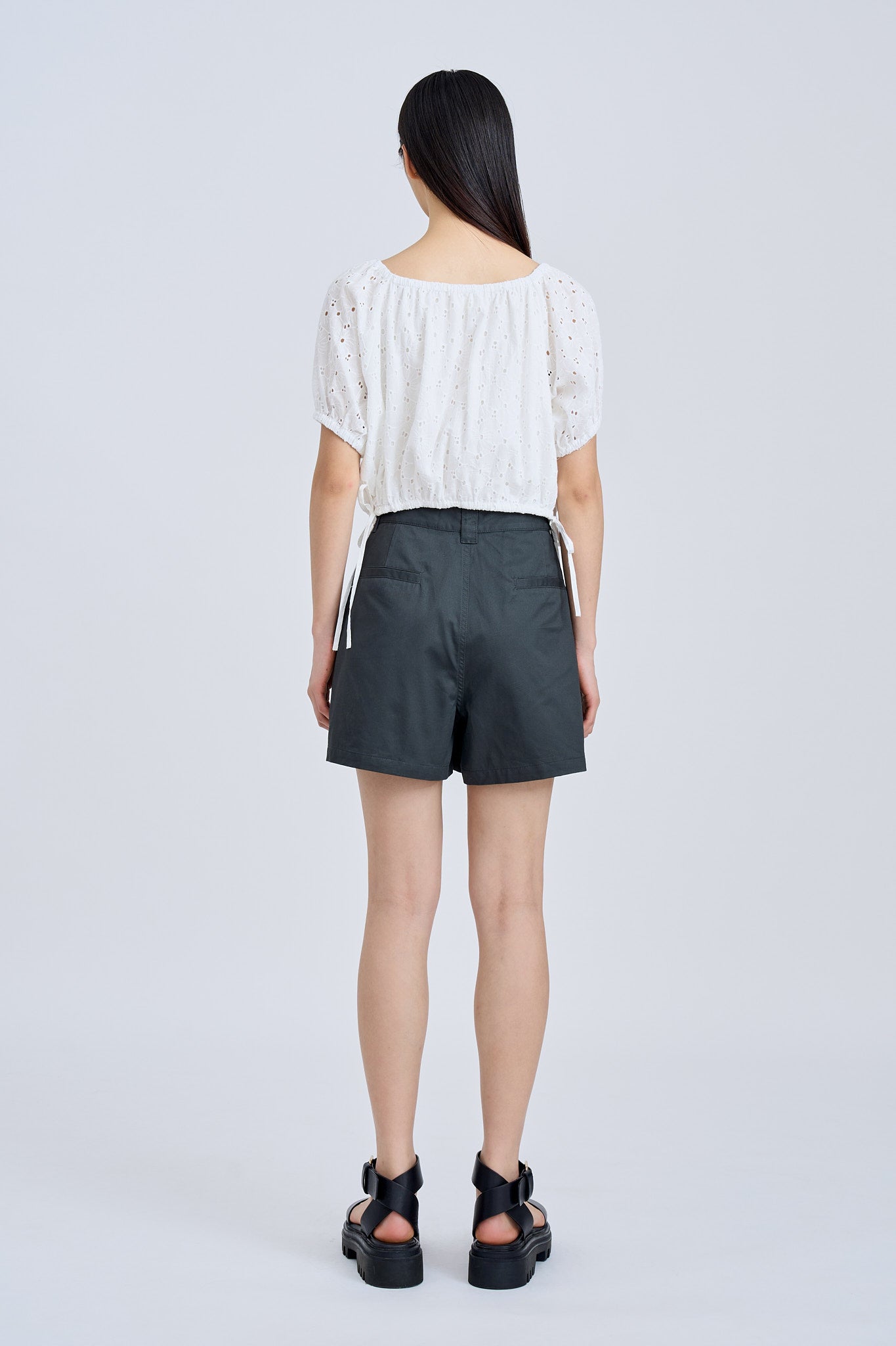 Drawstring Blouse - Cream