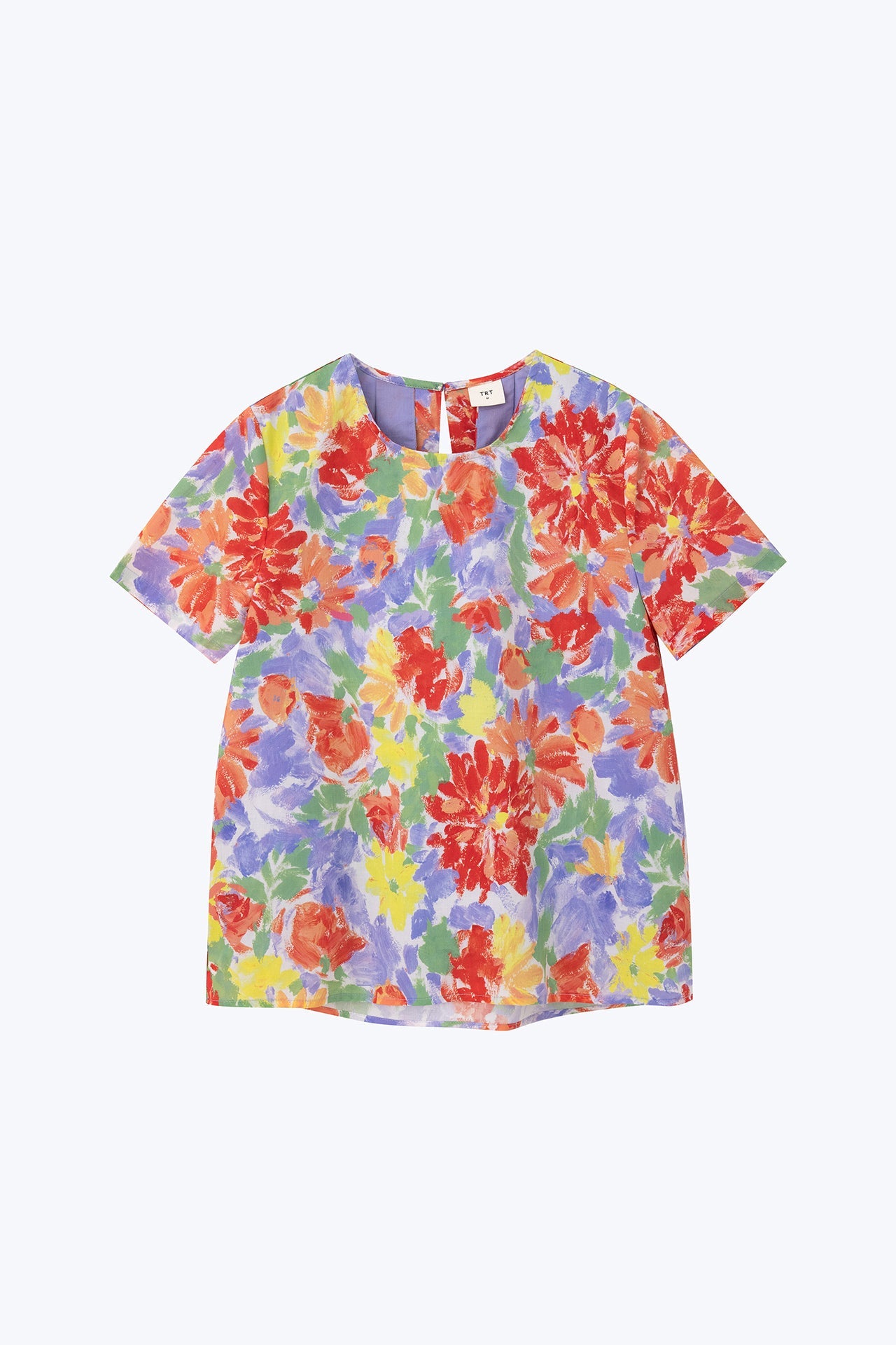 Floral Short Sleeve Blouse - Mixed Florals