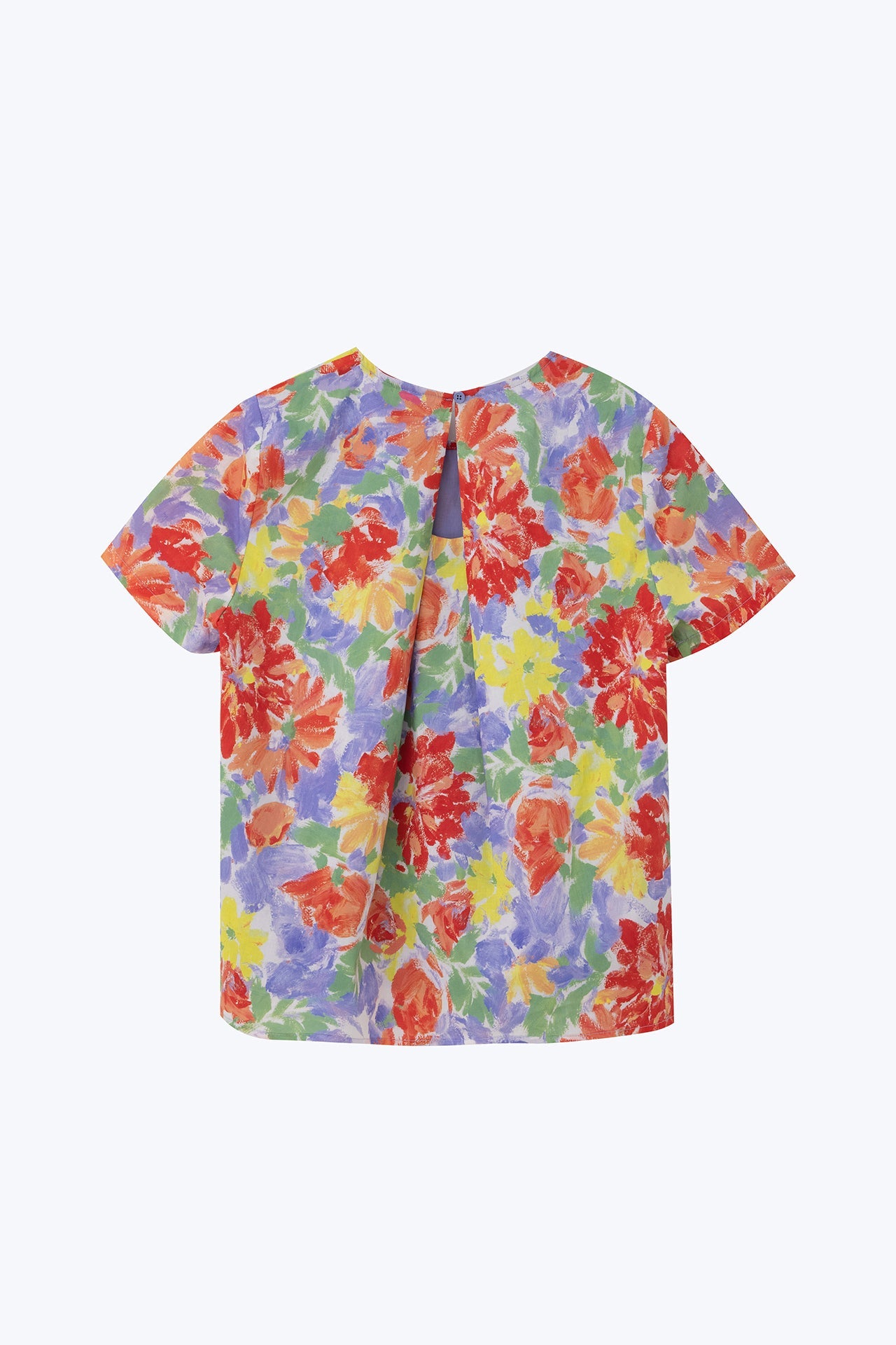 Floral Short Sleeve Blouse - Mixed Florals