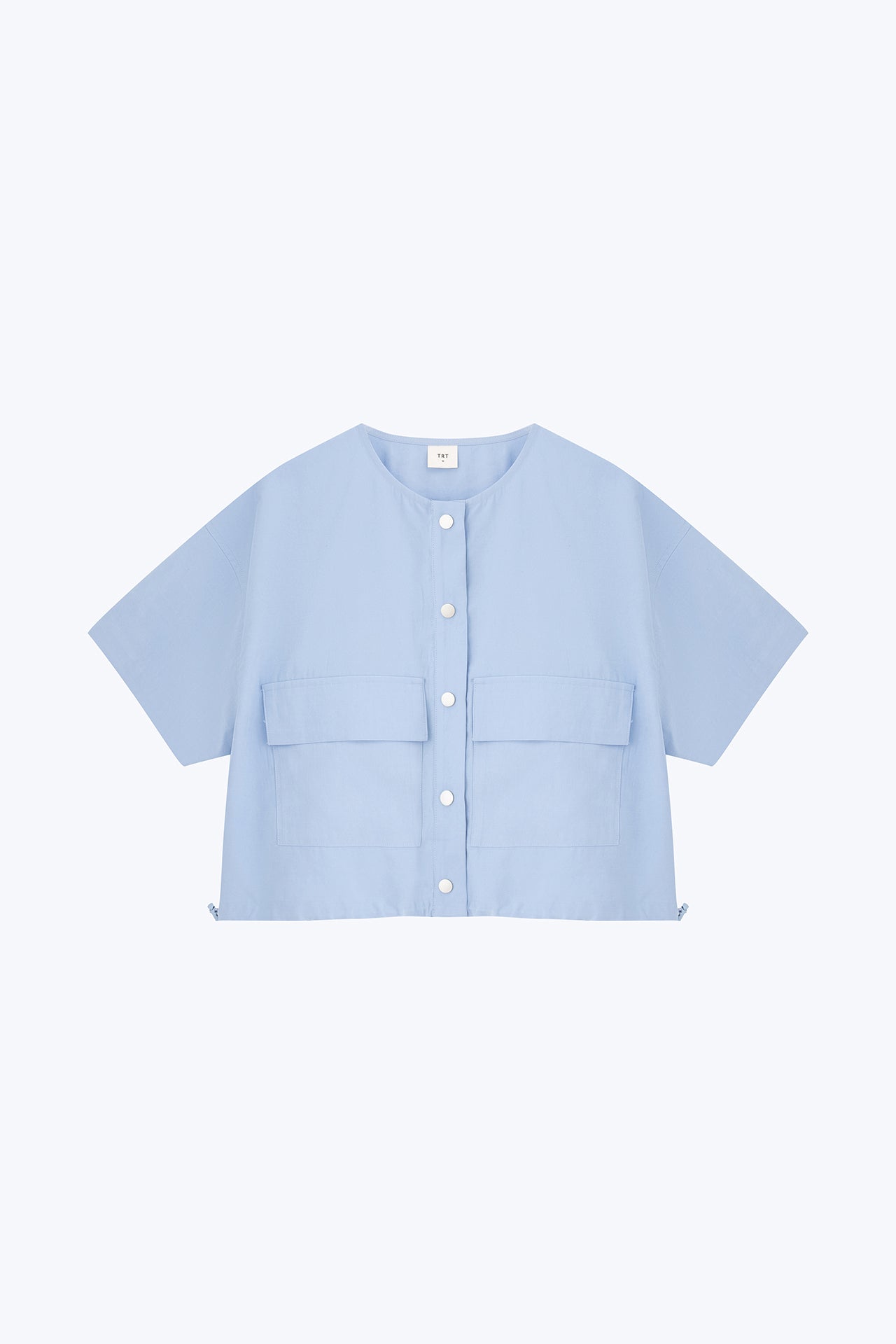 Boxy Cut Blouse - Sky Blue