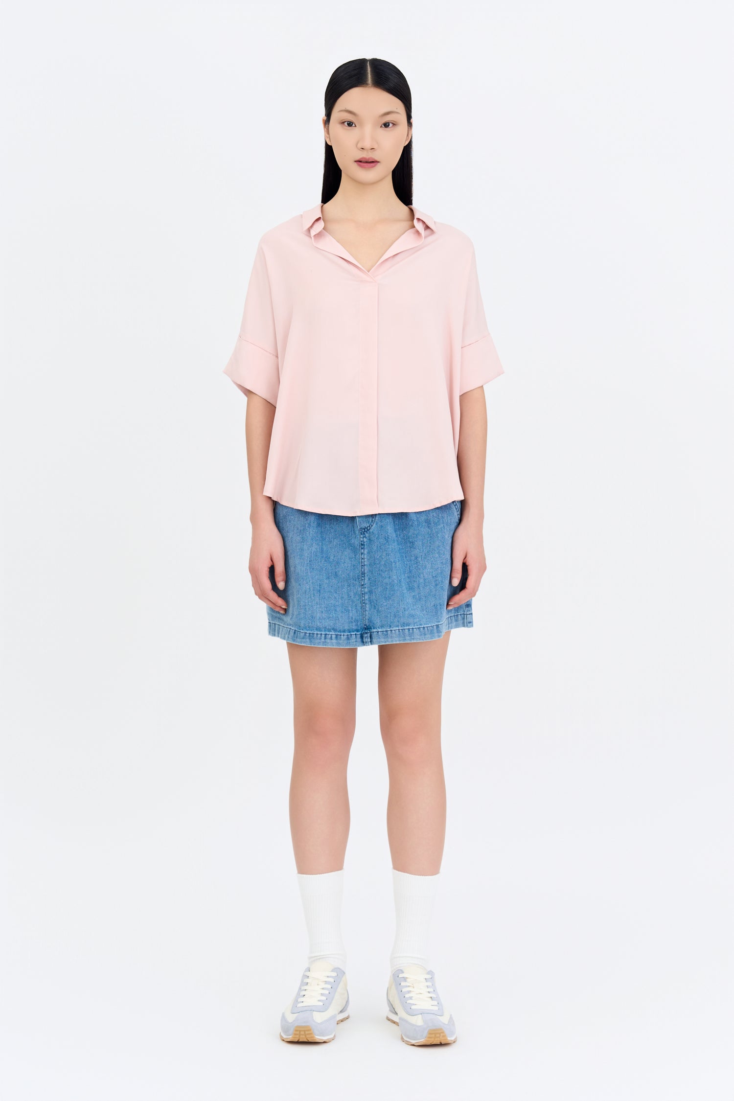 Skipper Collar Blouse - Pink