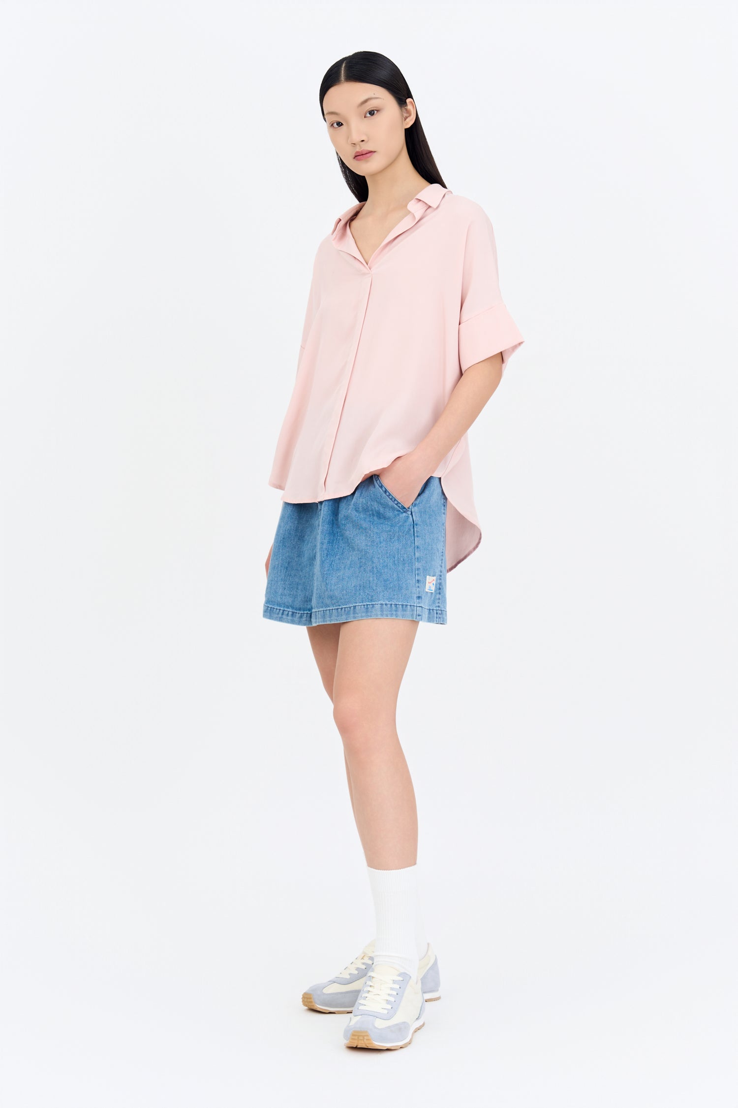 Skipper Collar Blouse - Pink