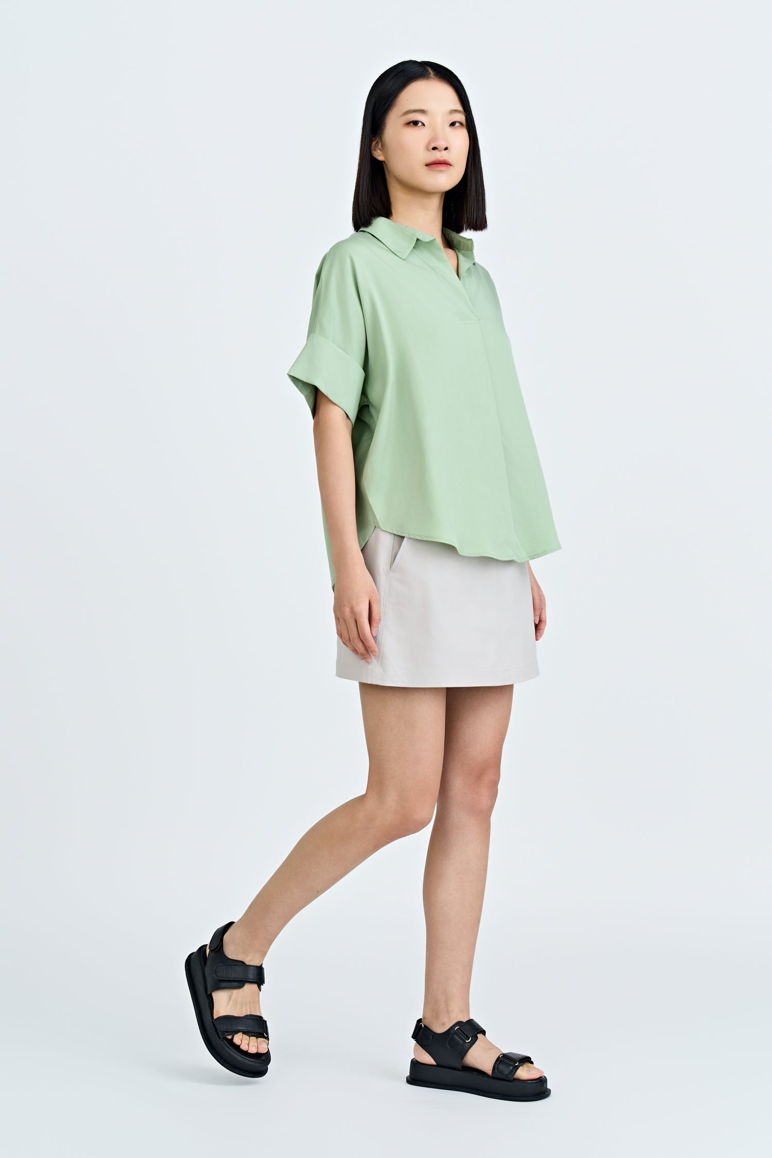 Skipper Collar Blouse - Pistachio