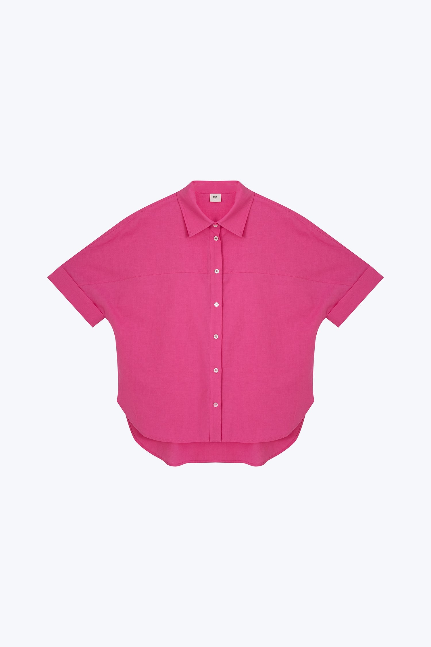 Boxy Short Sleeve Blouse - Pink