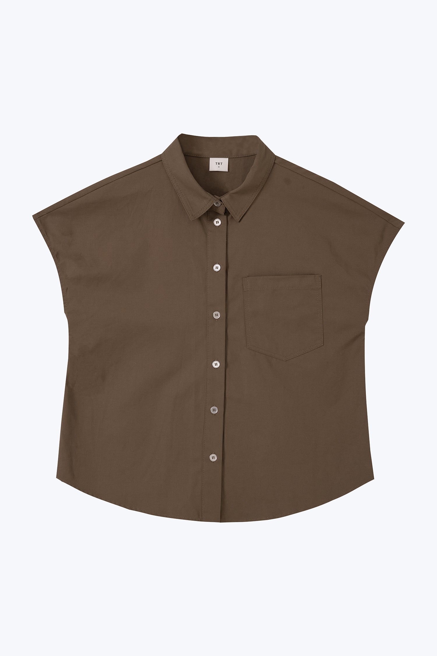 Cap Sleeve Blouse - Khaki Green