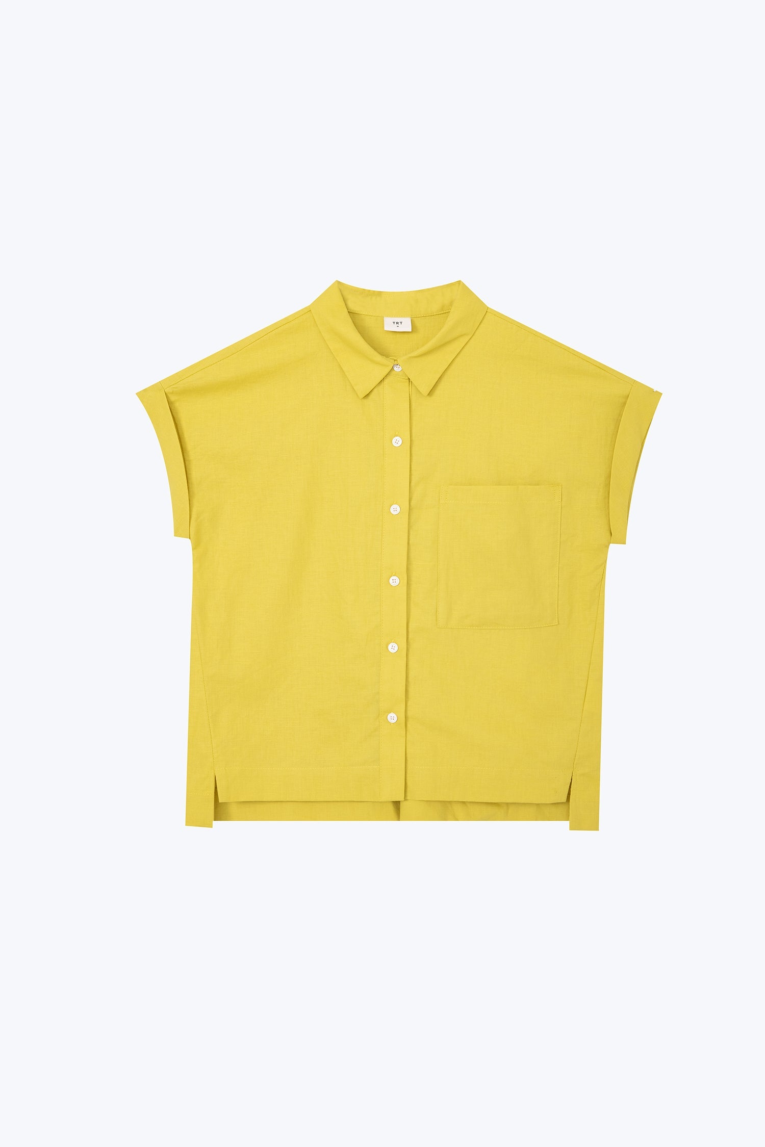Roll Up Cuff Blouse - Lime