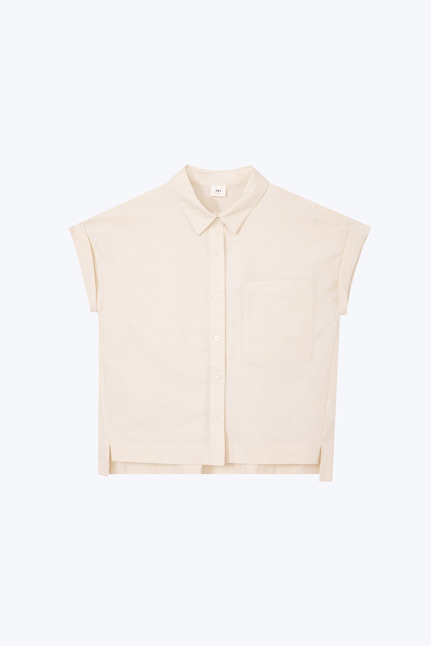Roll Up Cuff Blouse - Sand