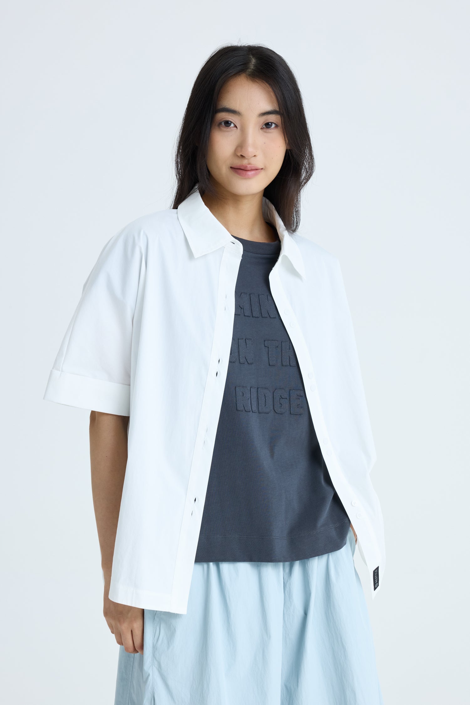 Double Button Blouse - Cream
