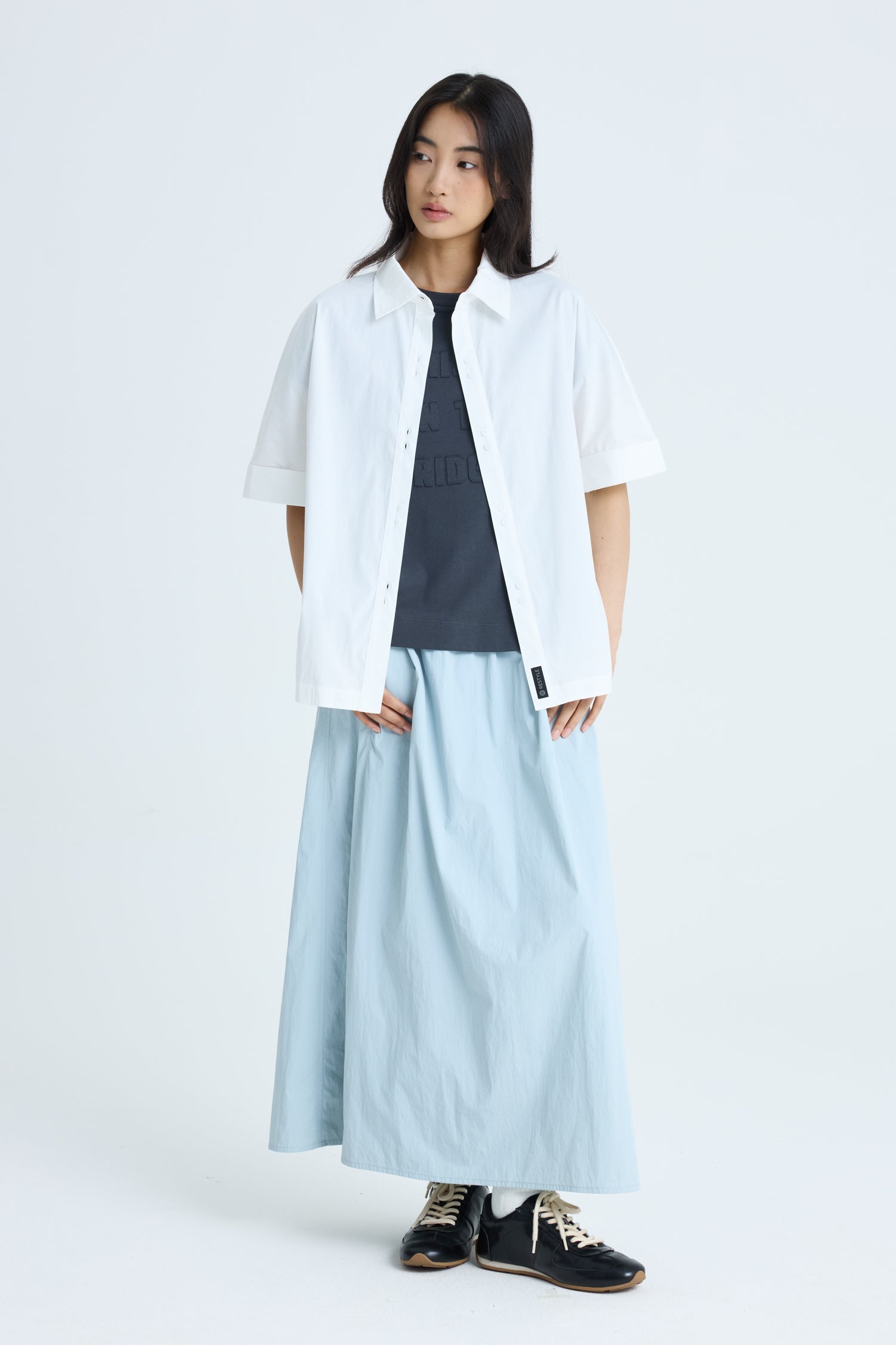 Double Button Blouse - Cream