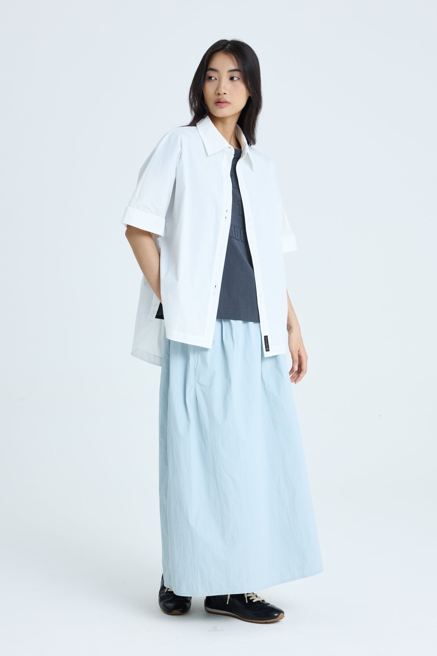 Double Button Blouse - Cream