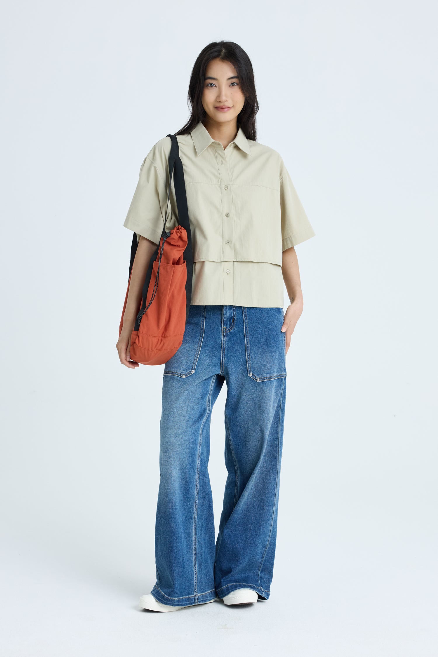 Double Layer Blouse - Khaki