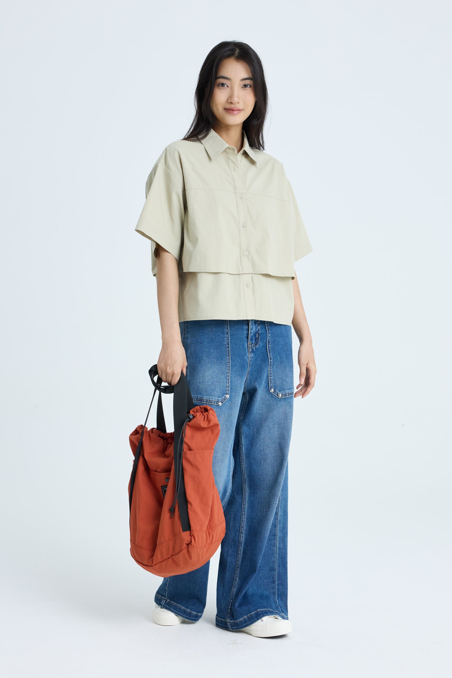 Double Layer Blouse - Khaki