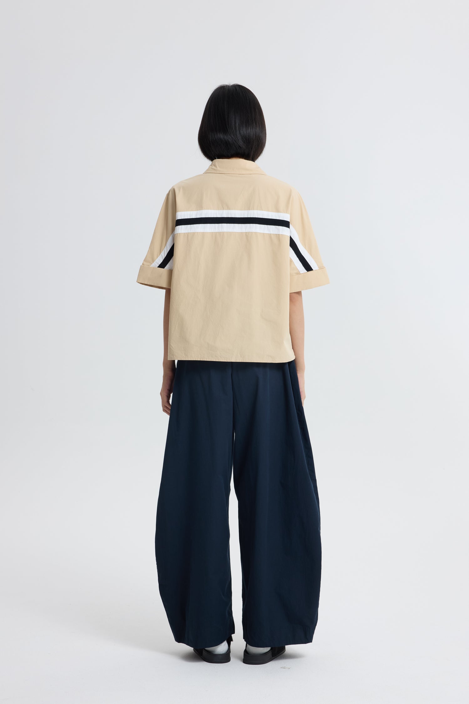 Back-Tape Blouse - Khaki