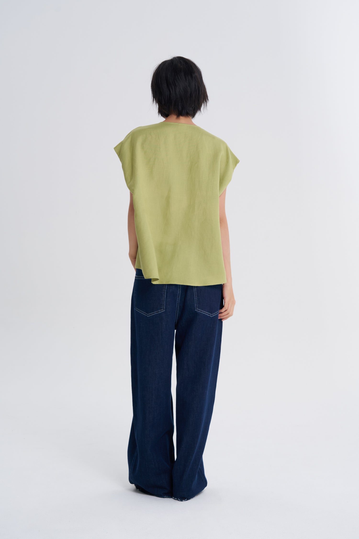 V-Neck Blouse - Emerald