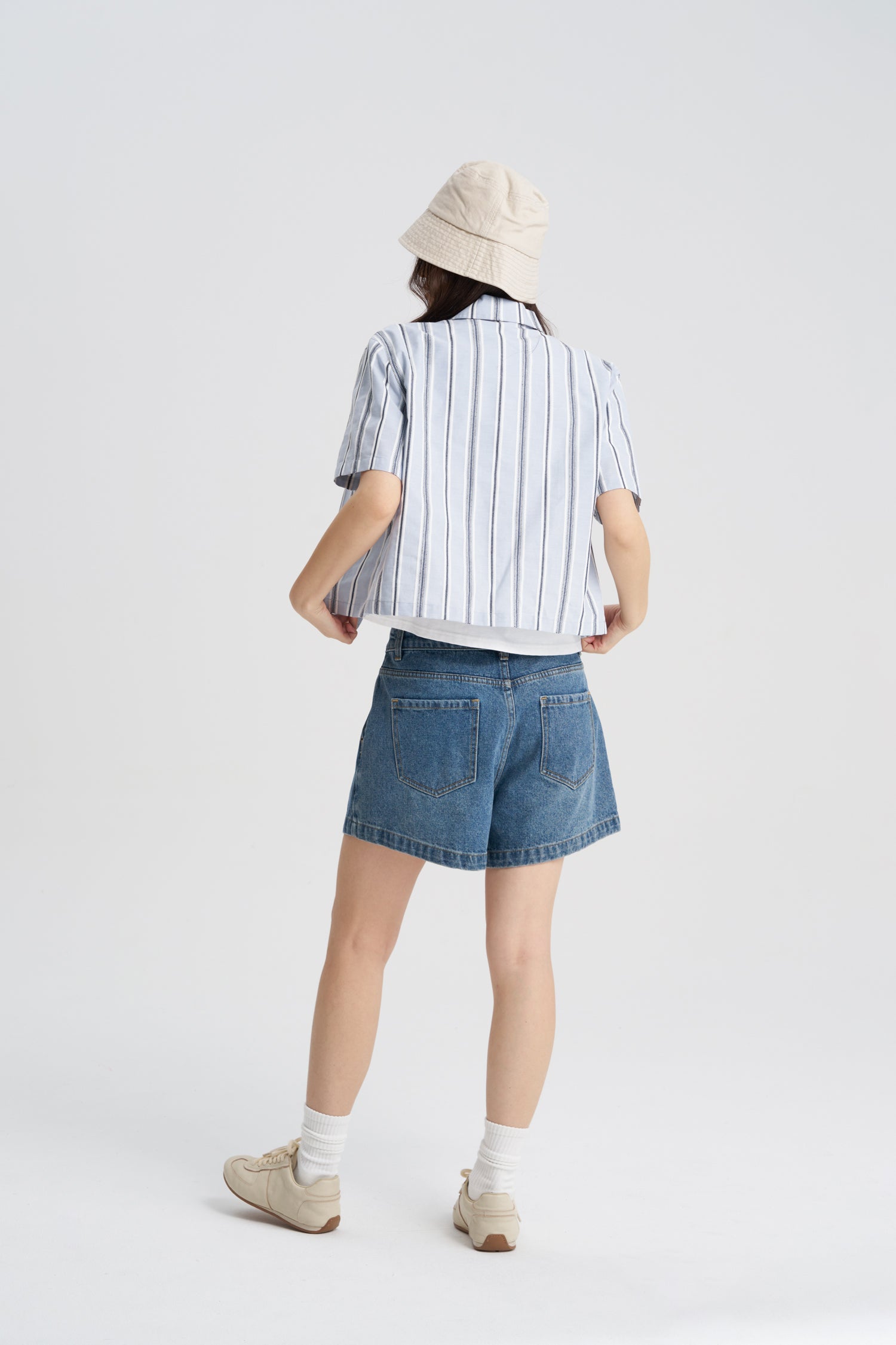 Striped Panelled Blouse - Stripes Blue