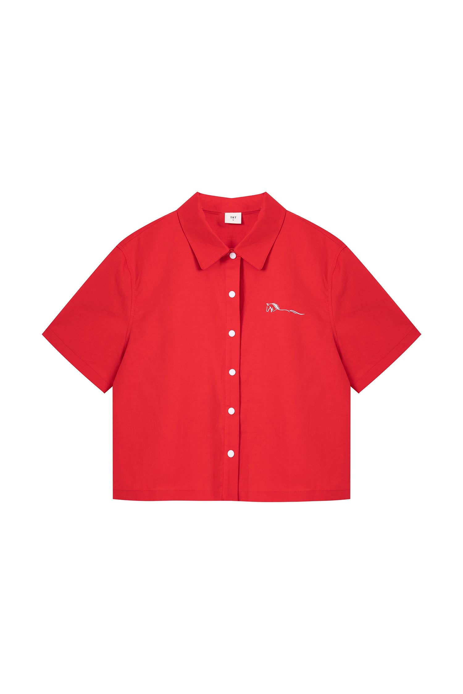 Striped Panelled Blouse - Red