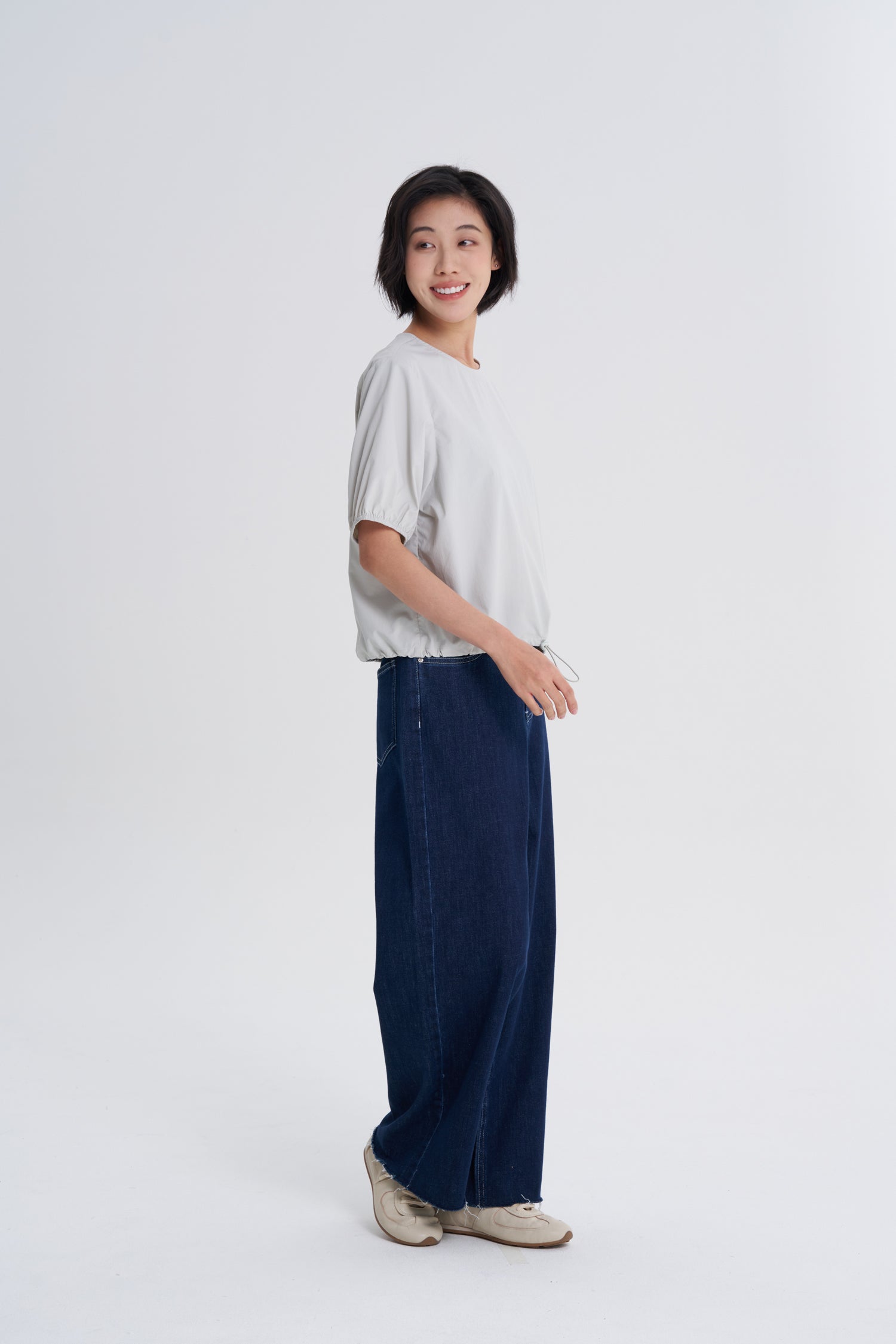 Drawcord Bubble Top - Mint