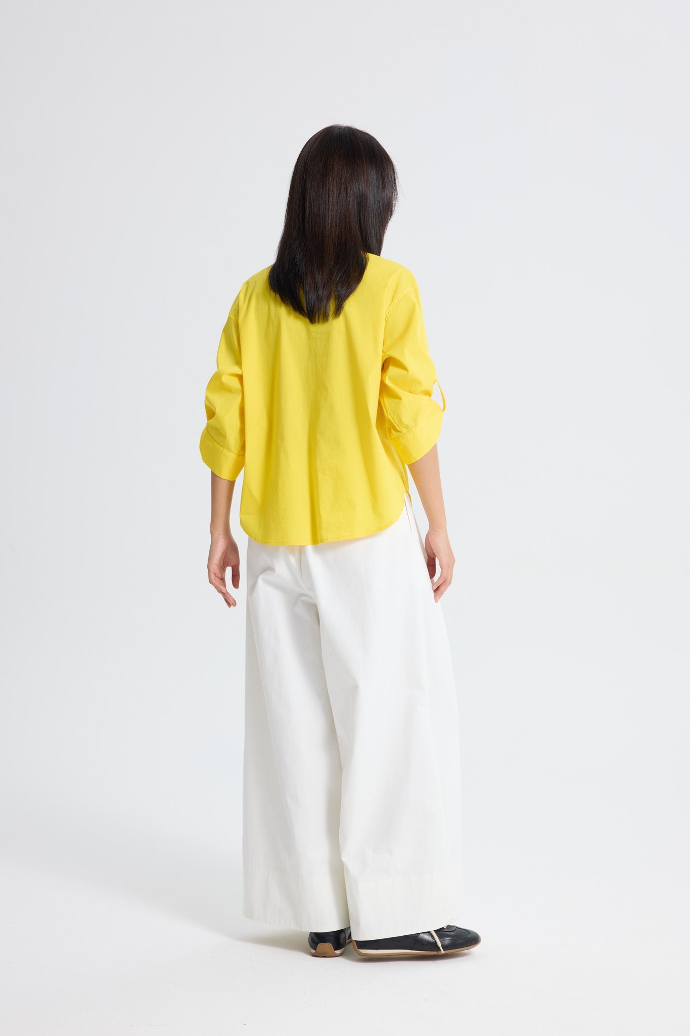 Cotton Collared Blouse - Canary