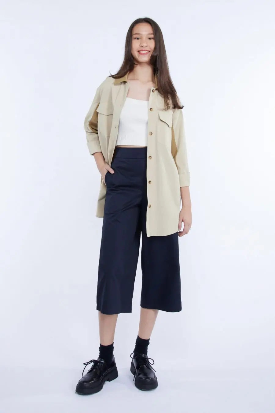 Cotton Straight Pants