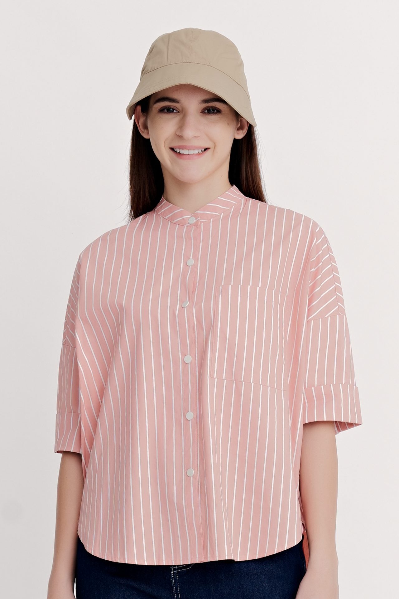 Striped Wide Cut Blouse