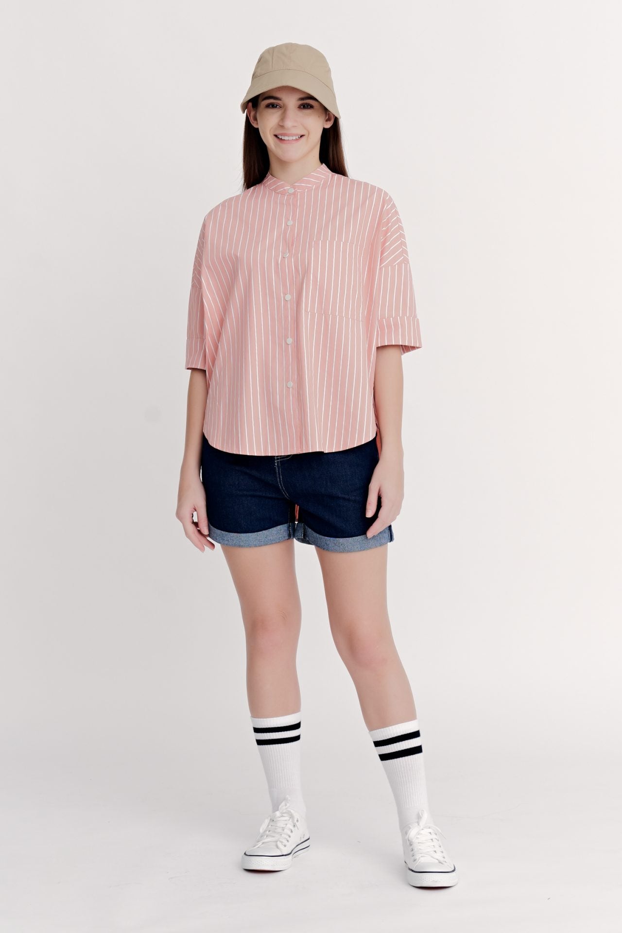 Striped Wide Cut Blouse