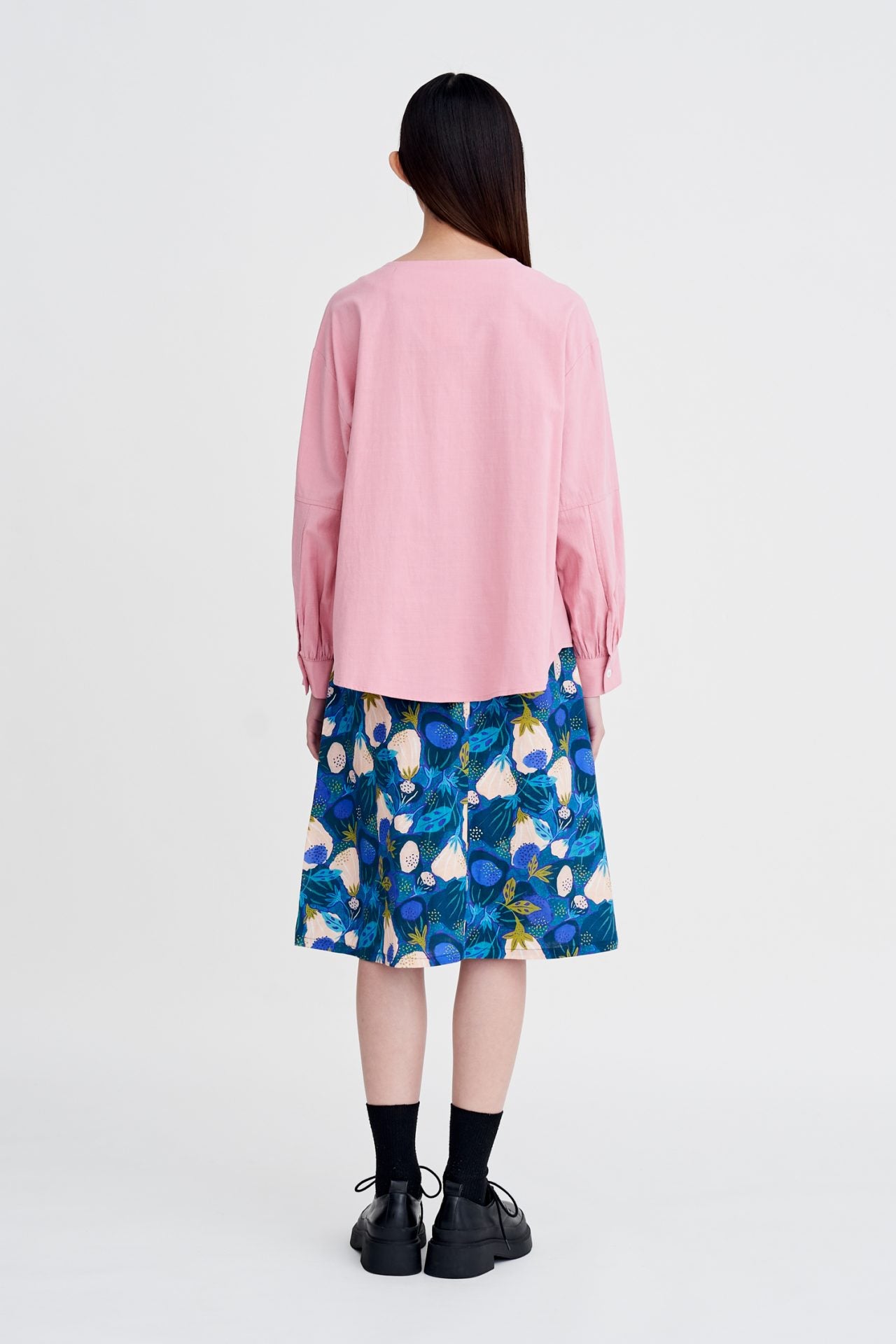 Gathered Long Sleeve Blouse