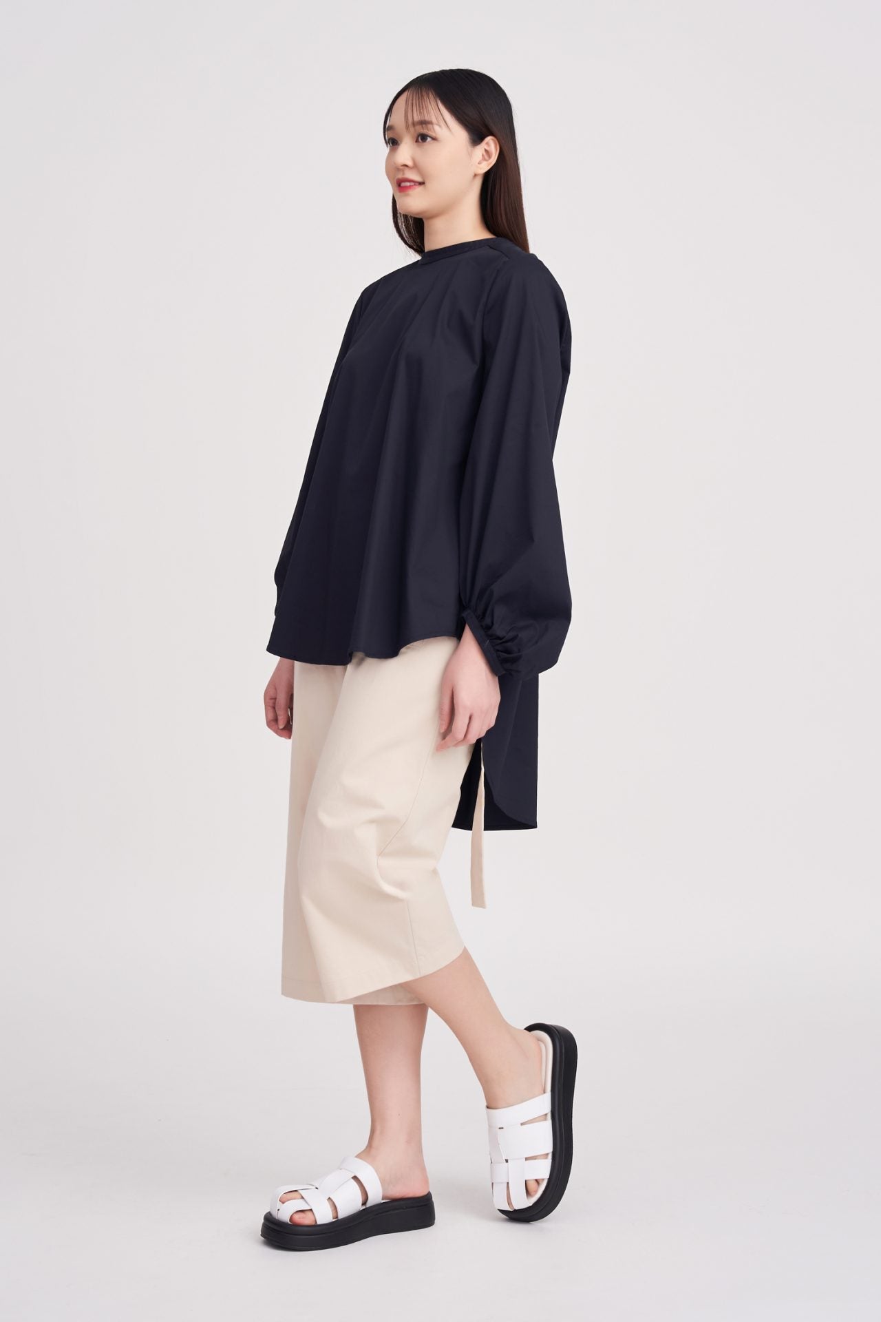 Voluminous Long Sleeve Blouse