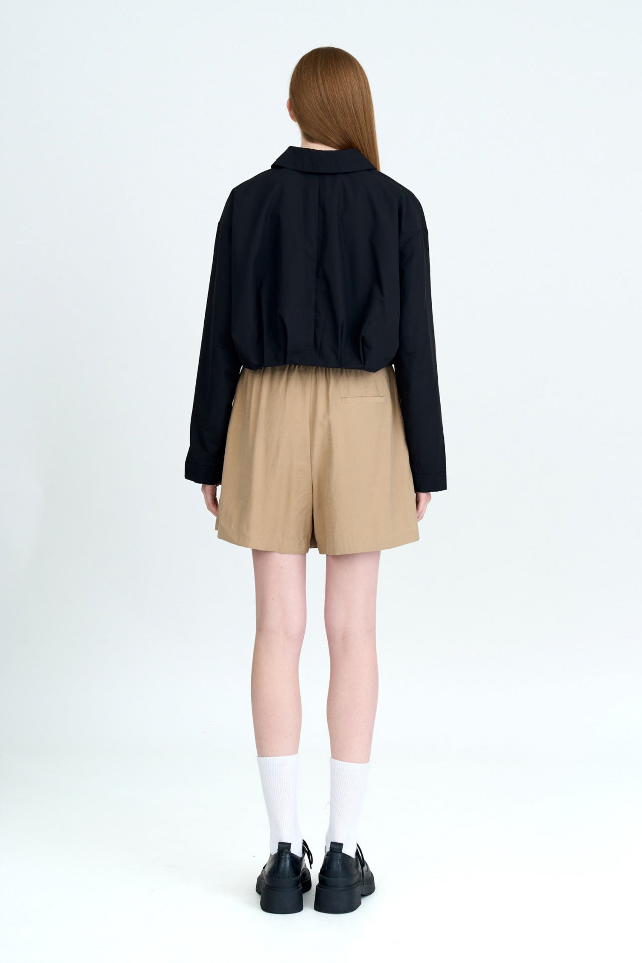 Pleated Hem Blouse - Black