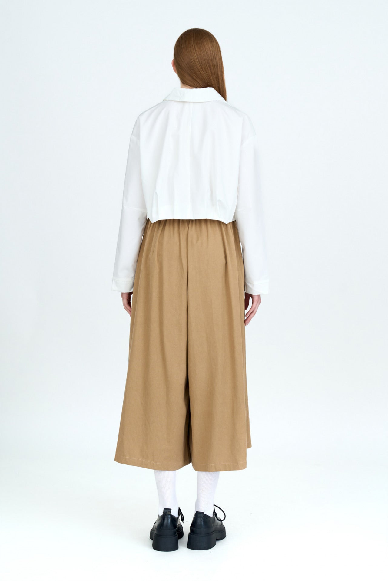 Pleated Hem Blouse - Cream