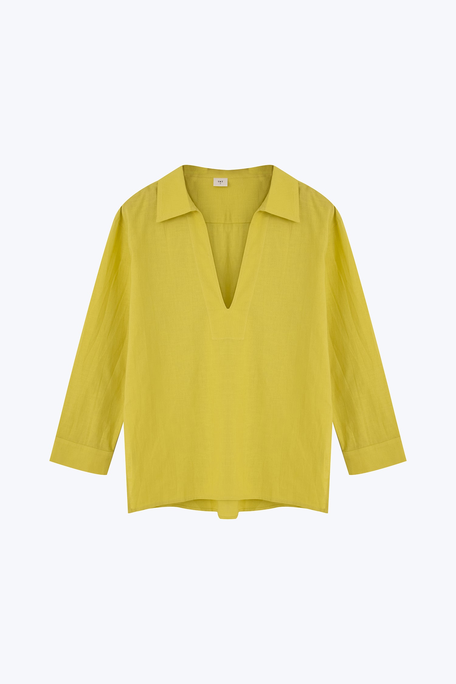 Long Sleeve Blouse - Chartreuse